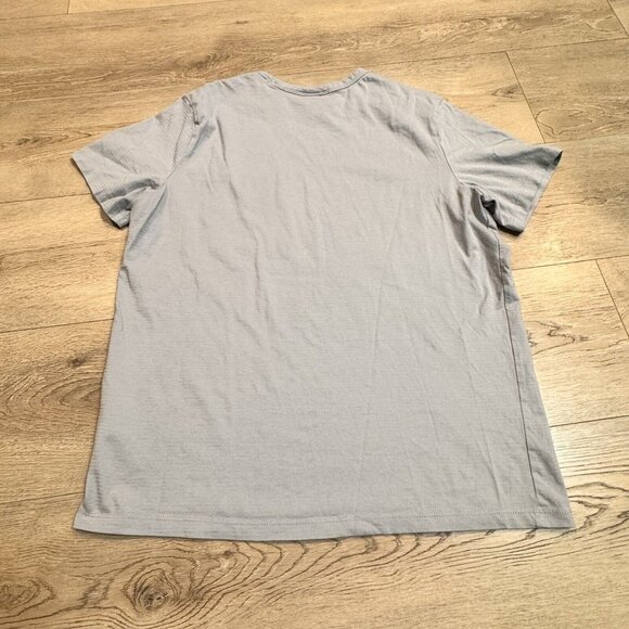 H&M TShirt Mens Size Medium M Gray Striped Crew‎ Neck Casual Basic Tee - Picture 3 of 5